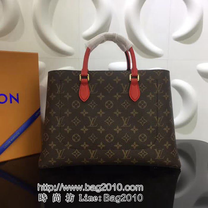 路易威登LV頂級原單 M43550紅色TOTE FLEUR 多功能商務手袋 YDH1550